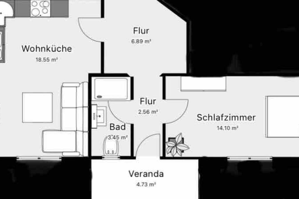 Schoenes 2 Zimmer Apartment An Der Stadt Grenze Mit Klimaanlage Blankenfelde-Mahlow Luaran gambar